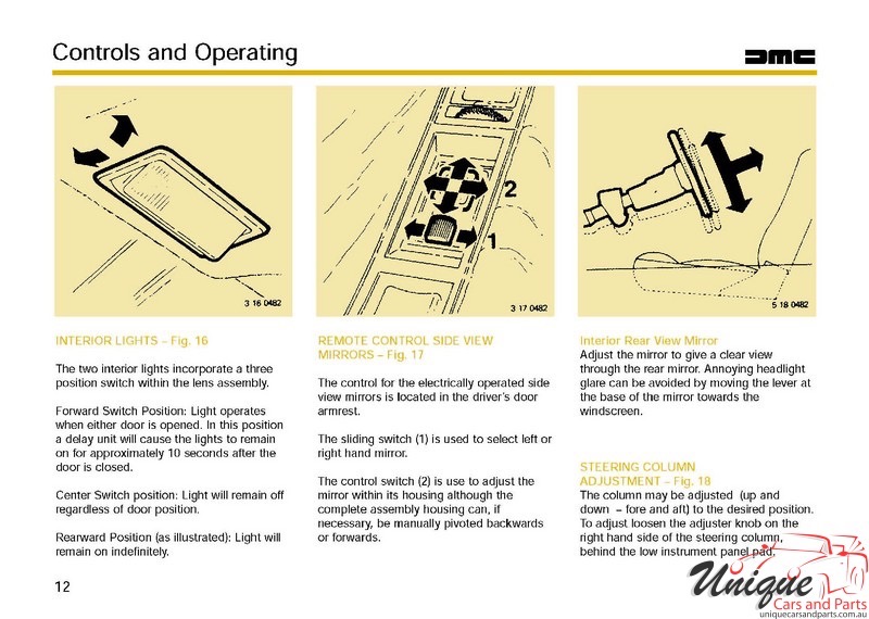1981 DeLorean Owners Manual Page 4